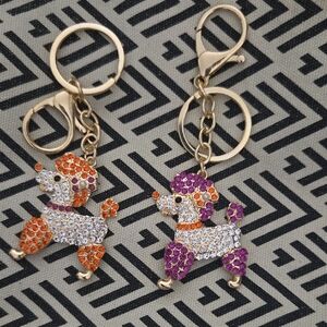 Sparkling Poodle Keychains